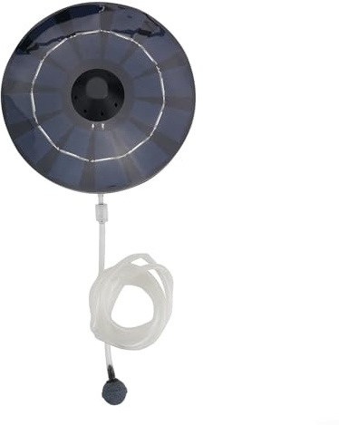 Eawfgtuw Aérateur de bassin à énergie solaire avec tuyau d'air et pierre à bulles, aérateur à bulles à économie d'énergie, aérateur d'étang pour fontaine, aquarium, oxygénation