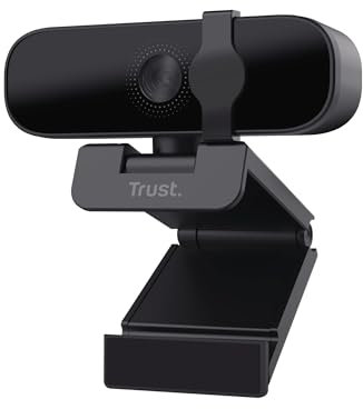 Trust Oran 1080p Webcam PC, Full HD USB Web Cam mit Blickschutzfilter, PC Kamera mit Mikrofon, Fixfokus 30 FPS, 85% Recyclingkunststoff, Videokamera für Laptop Desktop Mac Windows Zoom Teams
