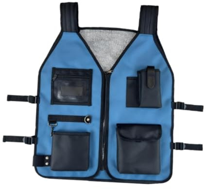 ZGUZMCMK Gilet à outils imperméable pour chantier et travail du bois