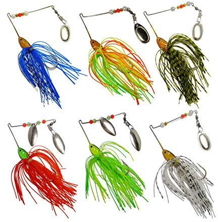 6 cebos Duros de Pesca giratorios, Lucio, Perca, 18 g T11, Colorido
