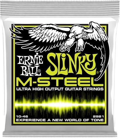 Ernie Ball Regular M-Steel P02921 - Cuerdas para guitarra eléctrica, calibre 10-46