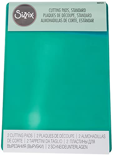 Sizzix 660522 Standard Schneidetische, 1 Paar, Edelstahl, Transparent / Mint, 22.5 x 15.5 x 0.7cm
