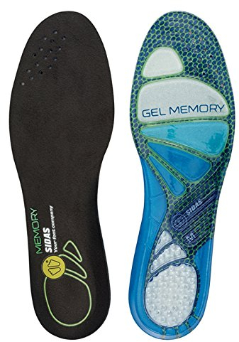 Sidas Cushioning Gel Memory Einlegesohlen, Gel-Einlegesohlen mit Formgedächtnis, Komfort den ganzen Tag, Reduzierung der Muskelermüdung, Blau, XXL 46-48