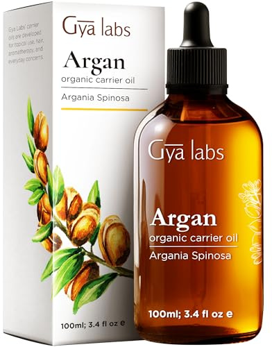 Gya Labs Bio-Arganöl für Haare - Reines kaltgepresstes marokkanisches Arganöl für Haut & Gesicht - Feuchtigkeitsspendendes Argan-Haaröl für Lotionen, Seifen & Haarspülungen (100ml)