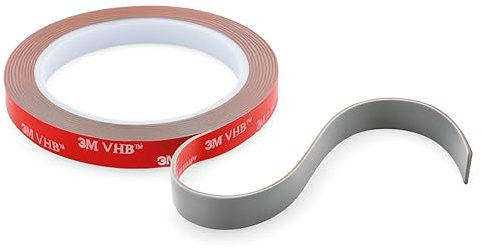 Dpm tapes 3M VHB universal dubbelhäftande tejp extra stark av akrylskum, tål vatten och hög temperatur, dekoration, LED-remsor, bil, hem och kontor (9 mm x 3 m)
