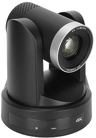 Konferenzraumkamera mit 12-fachem Optischem Zoom, 4K-HD-Video, Multifunktionsfernbedienung, 256 Voreingestellte Bits, für Geschäftstreffen, Gottesdienste in der Kirche (EU-Stecker)