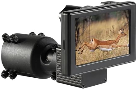 SUZLAZYR Digital Night Vision Scope HD 1080P 4,3-tumsskärm Night Vision monokulär kamera med 5W 850nm infraröd belysning för 35-46 mm okularskop