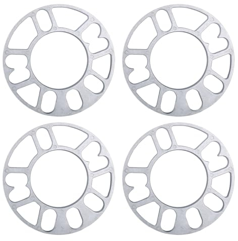 4 distanziali per auto, distanziali a 4/5 fori, distanziali universali per ruote, rondelle, piastra in lega di alluminio (10 mm)