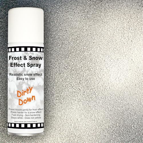 Dirty Down | Frost & Snow Effect Spray | Semi-Permanent, Non-Yellowing, Fast-Drying Snow Spray for Realistic Frost, Patches & Piles | Easy Application & Removal | 400ml