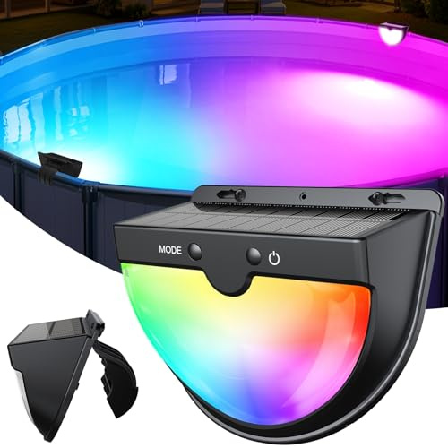 Niceput Solar Pool Lights,Solar Above Ground Pool Light,Frame Swimming Lights for Pools Accessories Waterproof, Color Changing Pools Light -1PC