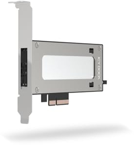 Icy Dock Carcasa de Rack extraíble SSD M.2 NVMe a PCIe 5.0 x4/Adaptador para Ranura de expansión PCIe - ExpressSlot Elite MB840M5P-B