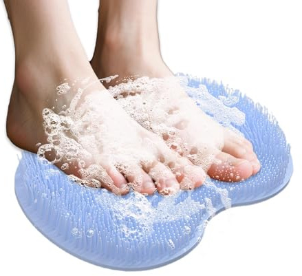 Nixiara Foot Peeling Mat, Wall Mounted Back Brush Pad, Quick-Drying Foot Cleaning Mat for Bathroom, Bathtub, Hotel and Pool Area