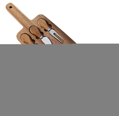 Set di piatti per formaggi, piatti per dolci, con manico in legno, piatto da portata per formaggio, piatti multifunzionali, vassoi con utensili per formaggi per cucina, Natale
