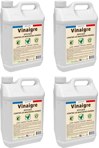 Vinaigre Désherbant - Prêt A Verser - Grand Format - 5L - Efficace Contre Les Mauvaises Herbes - Substance De Bases VINPAV5 (20L)