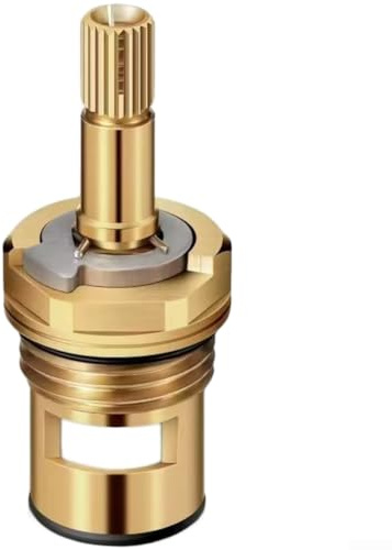 Cartuccia per rubinetto, confezione da 2 valvole a disco in ceramica in ottone a quarto di giro, apertura rapida, nucleo di ricambio per miscelatore di acqua calda e fredda