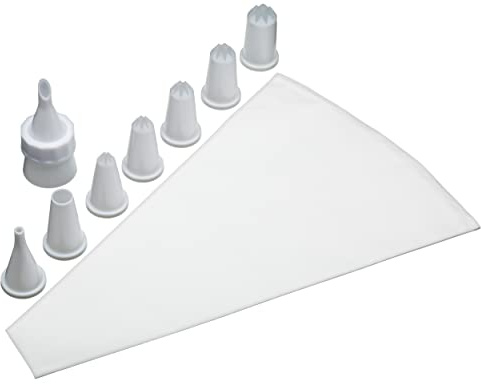 KitchenCraft Sweetly Does It Starter Icing Set mit wiederverwendbarem Spritzbeutel und Düsen in Geschenkbox, Baumwolle/Kunststoff, 1 Stück