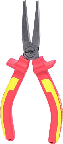 KS Tools 117.1125 Pince à becs plat (isolé 1000V) KS, à poignées bi-composants 6 Longueur 150 mm