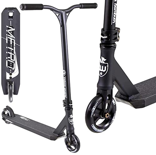 Longway Metro Trottinette Stunt Park Trick Pédale + Autocollant F26 (2K19 H = 79 cm) Noir