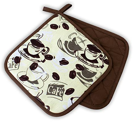 Presina Kitchen, Cafe, marrone, 2 cucchiaini, classe PSA II fino a 250°C, resistente al calore, prodotto testato e certificato