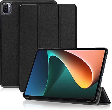 Kdely Funda Protección para Xiaomi Mi Pad 5/Pad 5 Pro (11 Pulgadas) Case Cover Carcasa con Función de Auto-Sueño/Estela-Negro