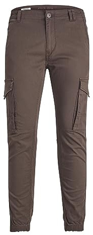 JACK & JONES Pantaloni cargo Tapered Fit Marrone / Seal Brown Uomo 34/30
