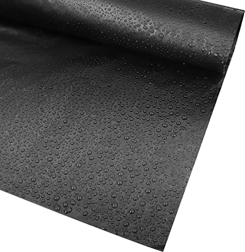 WARM&LOVE 2 m x 3 m Pond Liners Cut Black HDPE UV and Weather Resistant Swimming Pool Film Tarpaulin Black for Fish Ponds, Fountains, Water Garden and Waterfall Thickness 0.1 mm