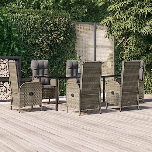 KTHLBRH Set di mobili da giardino per terrazze, mobili da balcone, 7 pezzi