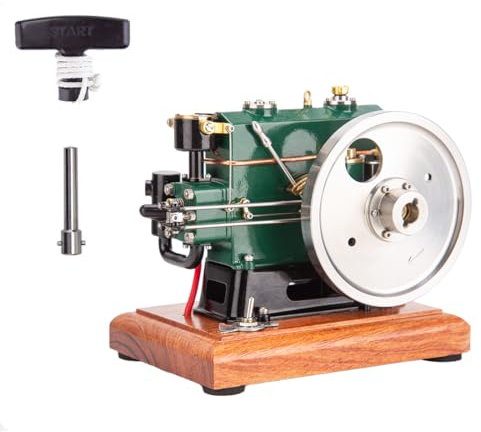 CreativeBlocker Motor Bausatz Funktionsfähig- 1/8 RETROL Benzinmotor Modell Bausatz 4 Takt Einzylinder Motor Bausatz, 3.6CC Mini Motor Modell Erwachsene, Experimentierkasten(RTR Version)