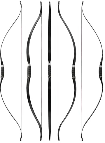 surwolf 30-50lb Archerie Arc recurve Longbow 51 Arc Traditionnel Arc de Chasse Set d'arc et de flèches RH/LH pour Le tir en extérieur (Arc, 30 lbs)