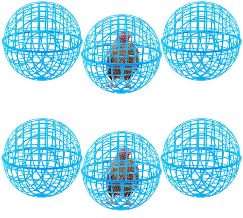AceOrbit 6 Pcs 15.75'' Chicken Balls Cage 2025 Chicken Orb Ball Cage to Free Range Movable Rolling Movable Safety Globe for Pigeons Rabbits Ducks Outside Roaming