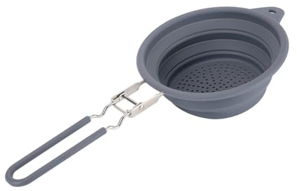 Qaonsciug Kitchen Foldable Pastas Strainers Silicone Colanders With Handle Space Savers Folding Silicone Strainers Colanders Foldable Food Strainer