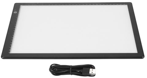 Ouitble Diascanner ultratunn 35 x 25 cm A4 bärbar ultratunn LED-ljuspanel med 3 ljusstyrkenivåer diascanner för digitalisering inramade dior, USB-driven
