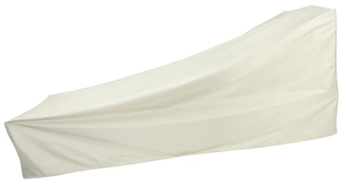 ifundom Copertura per Poltrona Relax in Tessuto Oxford Beige Protezione per Sedie da Esterno Antivento e Anti-uv Facile da Fissare e Pulire Uso Stagionale per Giardino e Spiaggia