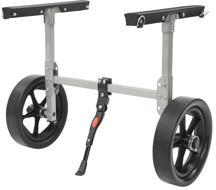 RUETERY Carro de kayak plegable hasta 50 kg, carro de canoa de acero inoxidable y poliuretano con 2 ruedas grandes de 27 cm, carro de transporte de 68,5 x 49,5 cm para kayak, SUP, tabla de surf y