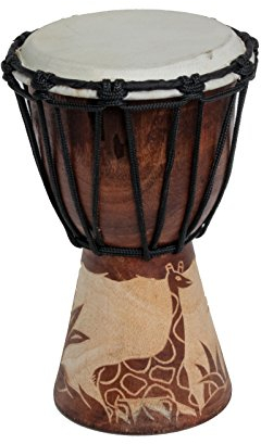 30cm Kinder Giraffe Djembe Trommel Bongo + Anleitung M1