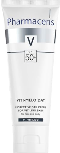 pharmaceris schützende Tagescreme LSF 50 Für Vitiligo Haut für Gesicht und Körper 75 ml viti-melo Tag