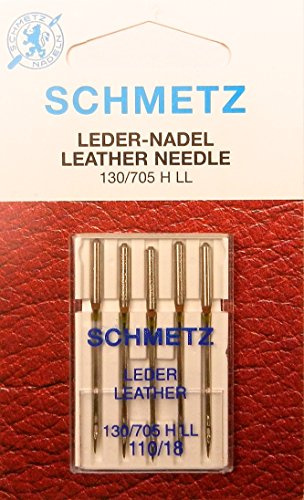 SCHMETZ 5 aiguilles pour machine à coudre en cuir (piston plat) 130/705 H-LL épaisseur 110/18