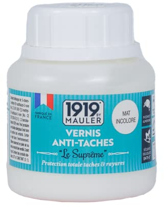 1919 BY MAULER - Vernis bois et peinture Multisupport Le Suprême - Mat Incolore - 125ml - Anti-Rayure, Anti-Tache - PV Contact Alimentaire