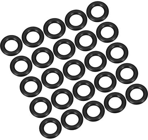 QUARKZMAN 50 Stücke Nitrilkautschuk O-Ringe Gummiringe Gummidichtung 8mm x 4mm x 2mm für Wasserhahn Klempner Reparatur Dichtung Verbindung, Schwarz