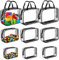 Lotvic 9 Packs Toy Storage Bags, Clear PVC Toy Bags Storage for Kids, Waterproof Toy Organizing Bags, Zippered Toy Storage Bags for Building Blocks, Puzzle, Balls, Pretend Play Toys (9 Pcs)