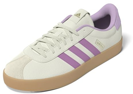 adidas Vl Court 3.0 Shoes Damen Schuhe, Core White Preloved Purple Powder Plum, 38 2/3 EU
