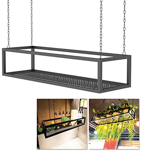 Estantes colgantes para plantas, soporte para macetas, estante de almacenamiento de cocina, estante de metal y hierro para bar, sala de estar, tienda de flores.