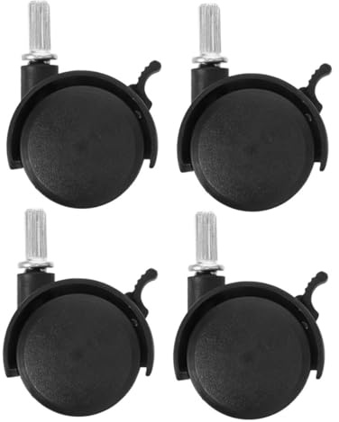 HOMSFOU 4 Pièces Roulettes De Remplacement Pour Porte-Vêtements Et Séchoirs À Linge Roues Pivotantes 360° Avec Frein Accessoires Robustes Pour Meubles Et Chariots Faciles À Installer