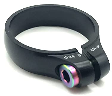 Halsband Sadelstolpe Sadelklämma för landsvägscykel Superlätt Titaniumlegering MTB-cykelsadel för klämmor 27,2/31,8/31,6/34,9 mm (RAINBOW 34,9 mm)