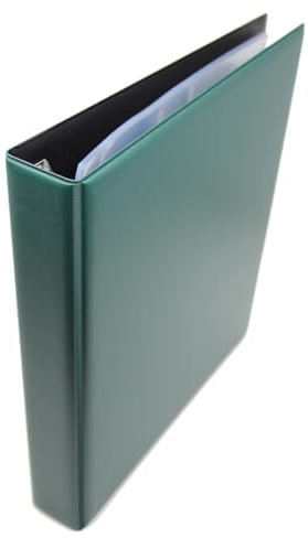 Green Salisbuy 4-up Postcard Album with 10 four card leaves.