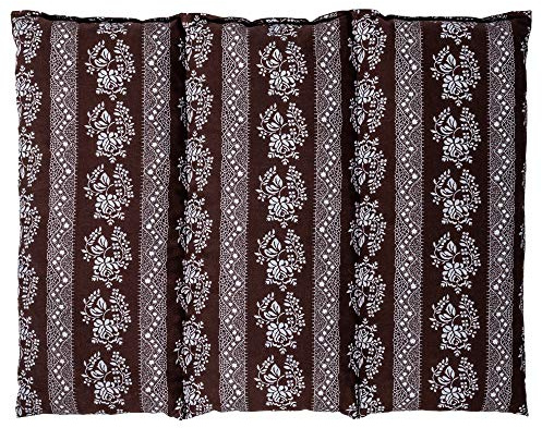 Cuscino termico con semi di colza (40x30cm 3 compartimenti Fiori-marroni) Cuscino riscaldabile per la schiena, lo stomaco il lombari e molto altro
