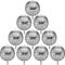 Palloncini di Alluminio da Discoteca Palloncini di Mylar 10 Pezzi 22 Pollici Palloncini Metallici a Specchio Grande 4D Argento per Ballo della Discoteca Festa di Compleanno Matrimonio