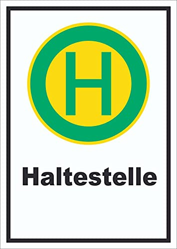 HB-Druck Schild Haltestelle A4 (210x297mm)