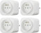 Amazon Basics prises intelligentes d'intérieur 2.4 GHz Wi-Fi, compatibles exclusivement avec Alexa, blanches, prise françaises, Lot de 4