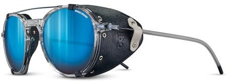 Julbo Legacy Heritage Sunglasses - Crystal/Blue Frame - Smoke w/Blue Mirror Lens (Spectron 3)